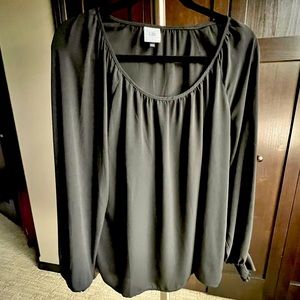 Cabi Black Round Trip Blouse